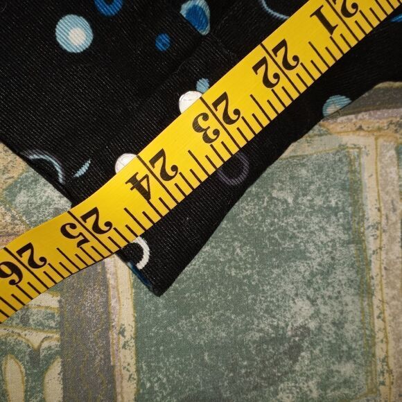 Cruel Girl M BlackMlticlrdPolkaDots Pockets Lngslvs CottonButtonUp Women's Shirt - Picture 7 of 9